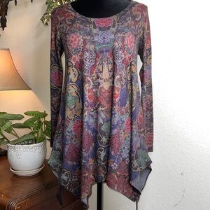 Soft Surroundings | Floral Long Sleeve Tunic | Size XS